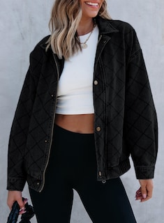 Foto 4 | Chaqueta Vaquera Sidefeel Negra para Mujer - Venta Internacional