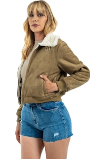 Foto 2 | Chamarra Aborregada Para Dama, Elegante Y Casual Para Dama