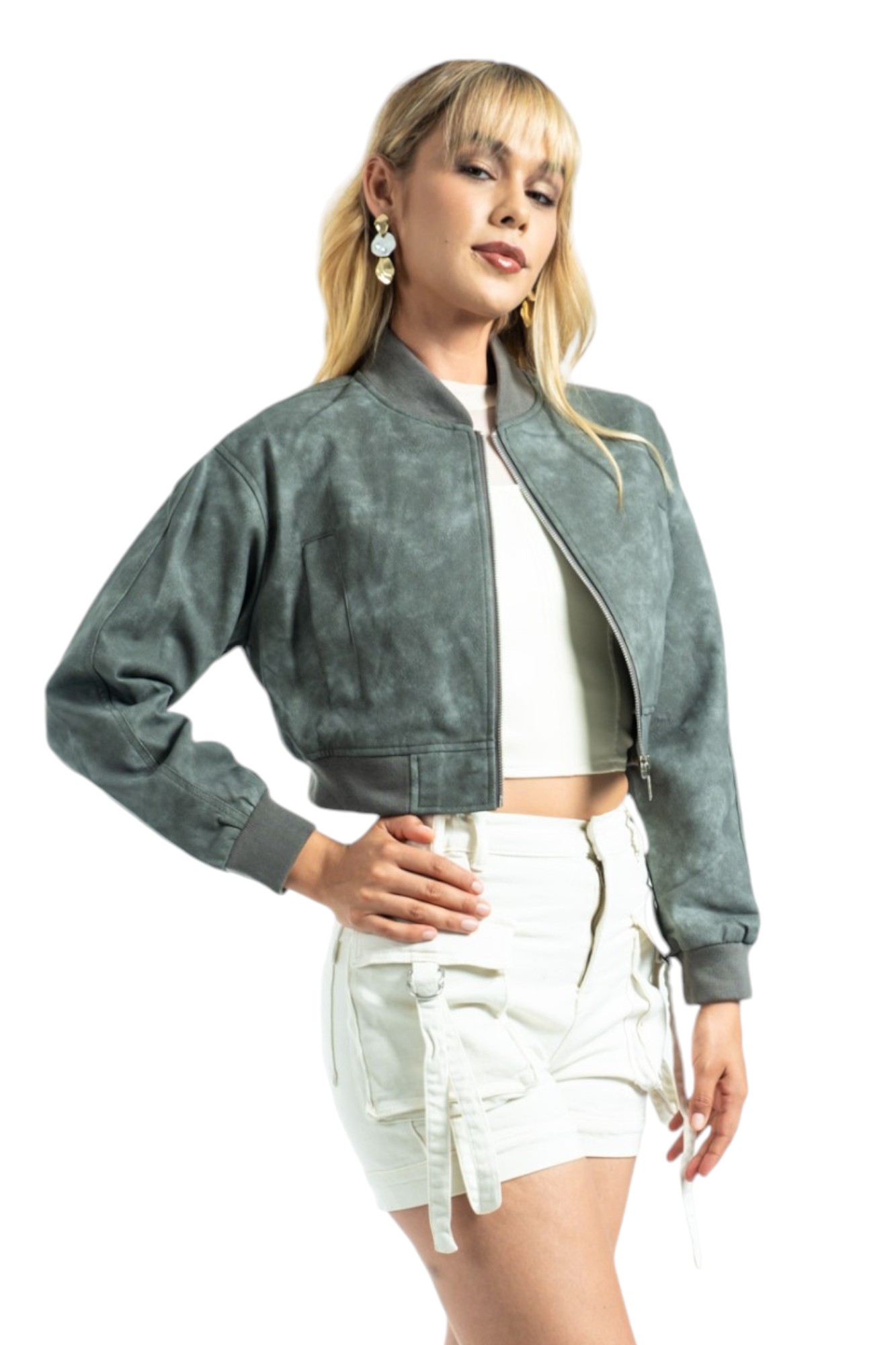 Foto 3 pulgar | Chaqueta Bomber Para Dama Casual Y Elegante