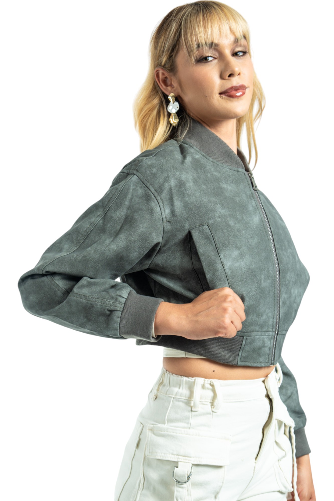 Foto 4 pulgar | Chaqueta Bomber Para Dama Casual Y Elegante