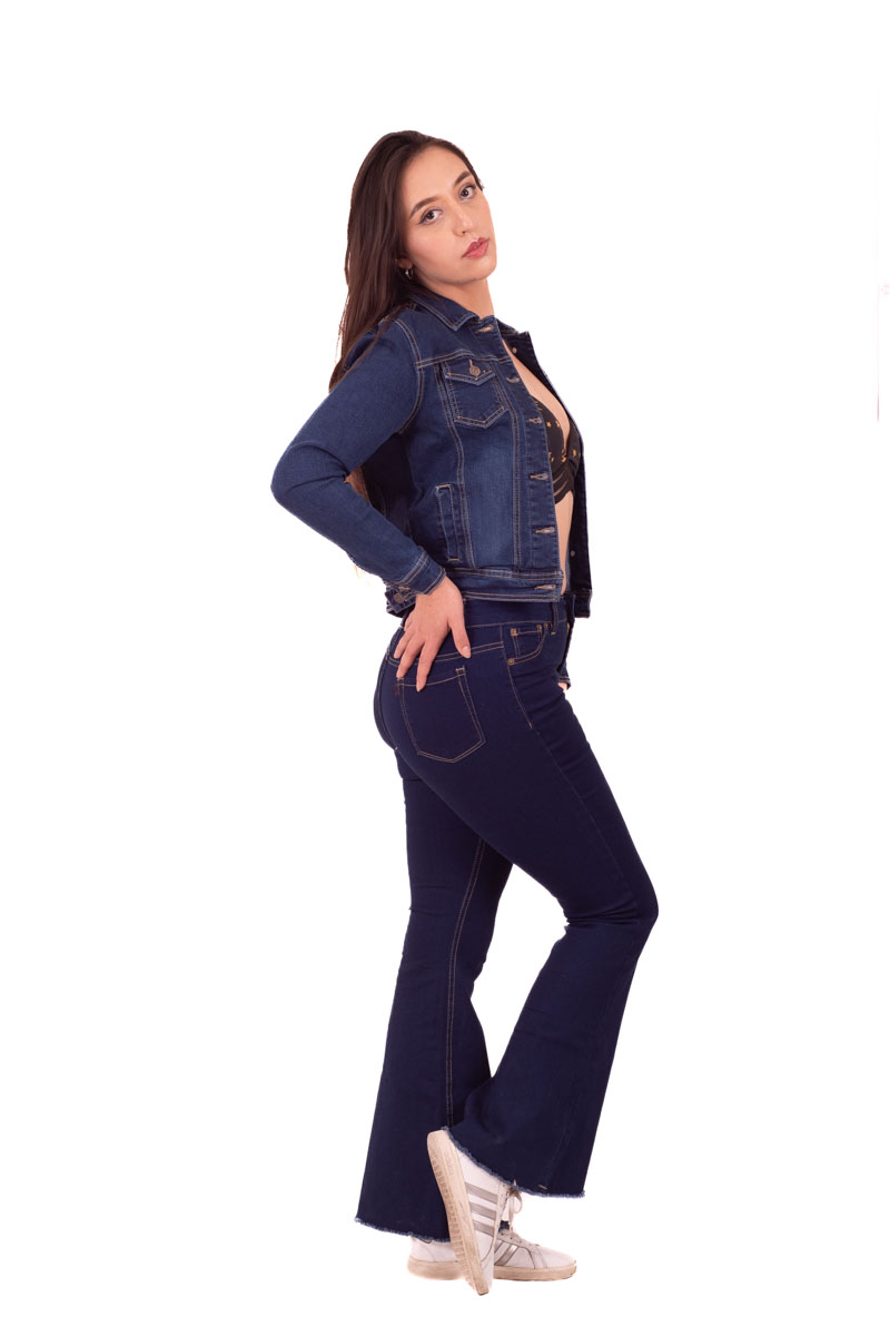 Foto 6 pulgar | Chamarra Denim Jacket Basica De Mezclilla Rígida Con Bolsillos Para Dama Pineda Jeans Azul Marino Suavizado