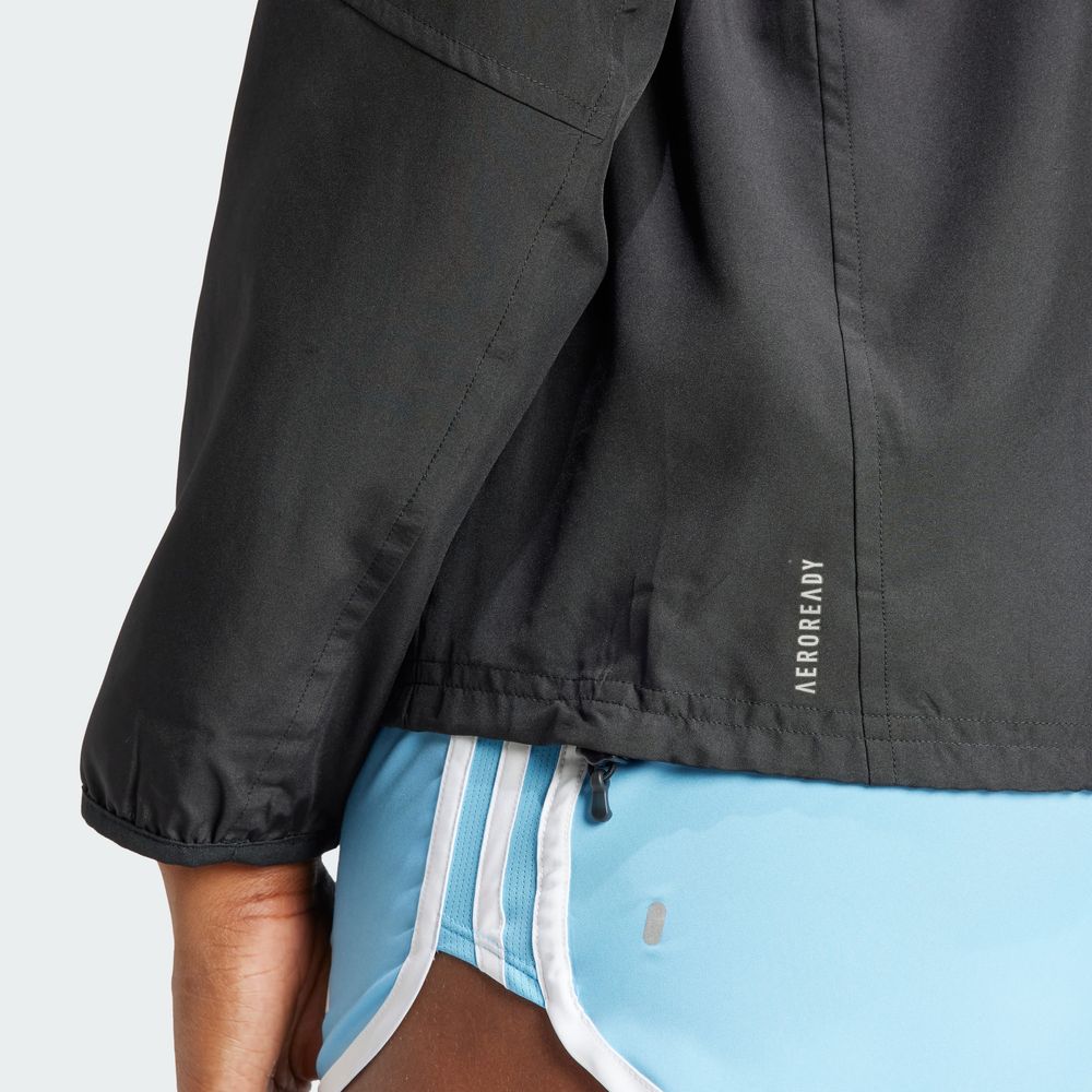 Foto 7 | Chamarra Run It Adidas Negro Mujer