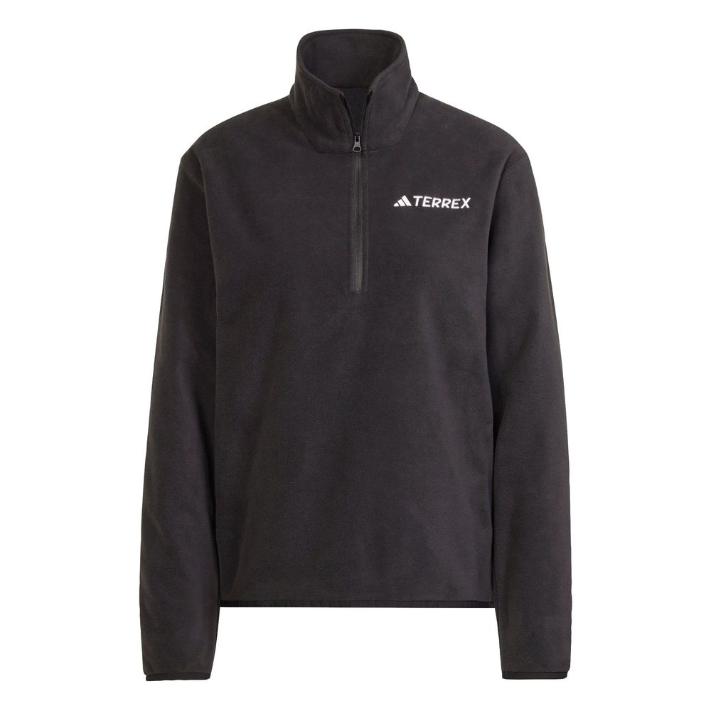 Foto 2 pulgar | Chamarra Multi Essentials 1/2 Zip Felpa Adidas Negra para Mujer