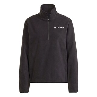 Foto 1 | Chamarra Multi Essentials 1/2 Zip Felpa Adidas Negra para Mujer