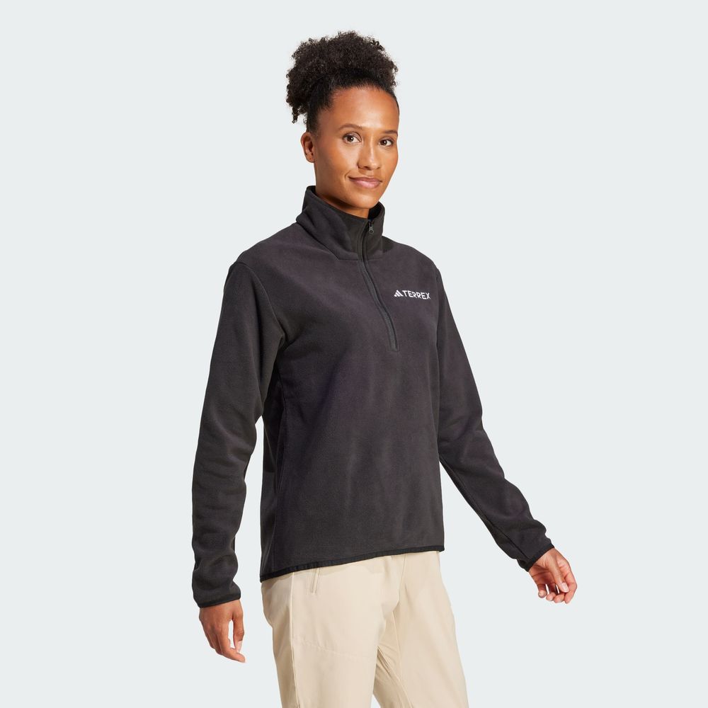 Foto 5 | Chamarra Multi Essentials 1/2 Zip Felpa Adidas Negra para Mujer