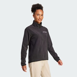 Foto 5 | Chamarra Multi Essentials 1/2 Zip Felpa Adidas Negra para Mujer