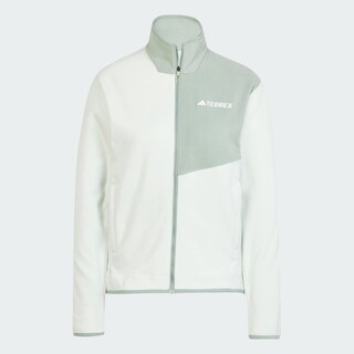 Foto 3 | Chamarra Terrex Multi Cierre Frontal Felpa Adidas Verde Mujer