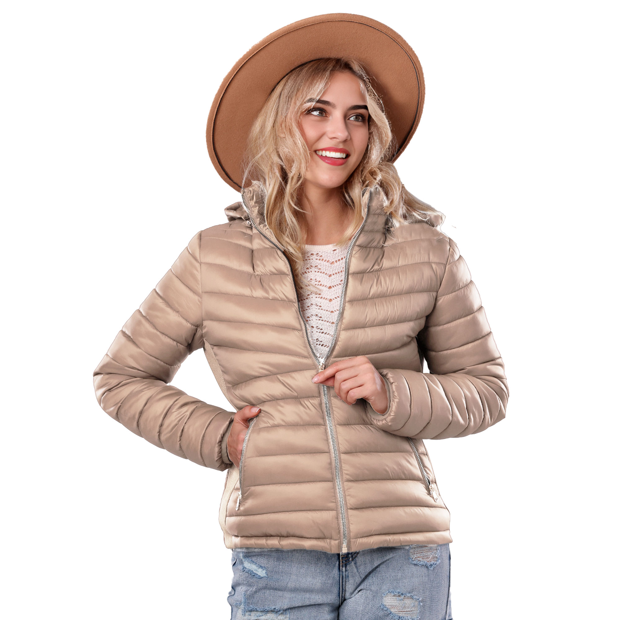 Chamarra Capitonada Britos Jeans Mujer Bo3223