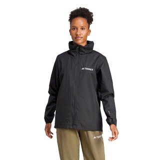 Foto 2 | Chamarra para Lluvia Multi Essentials 2l Adidas Negra para Mujer