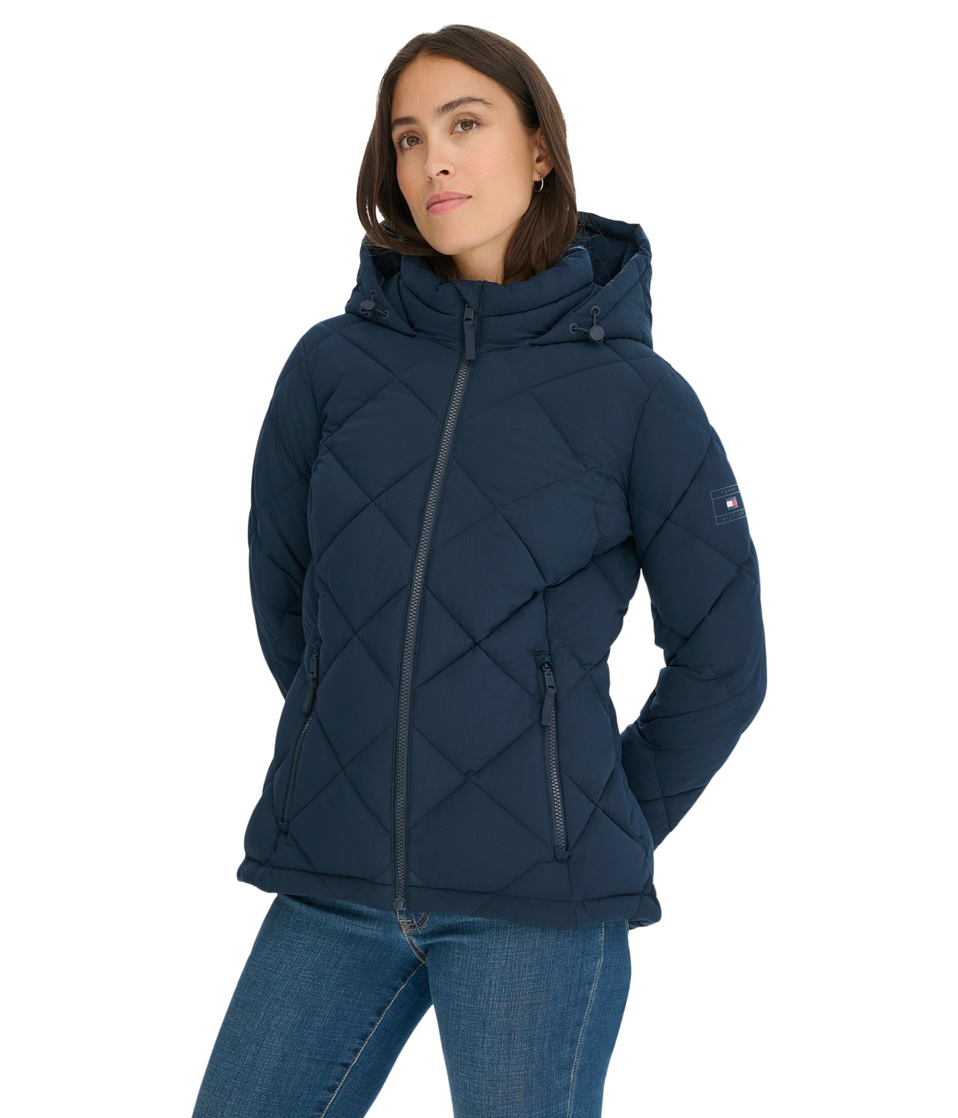 Foto 2 pulgar | Chaqueta Tommy Hilfiger Ligera con Cremallera Azul para Mujer- Venta Internacional