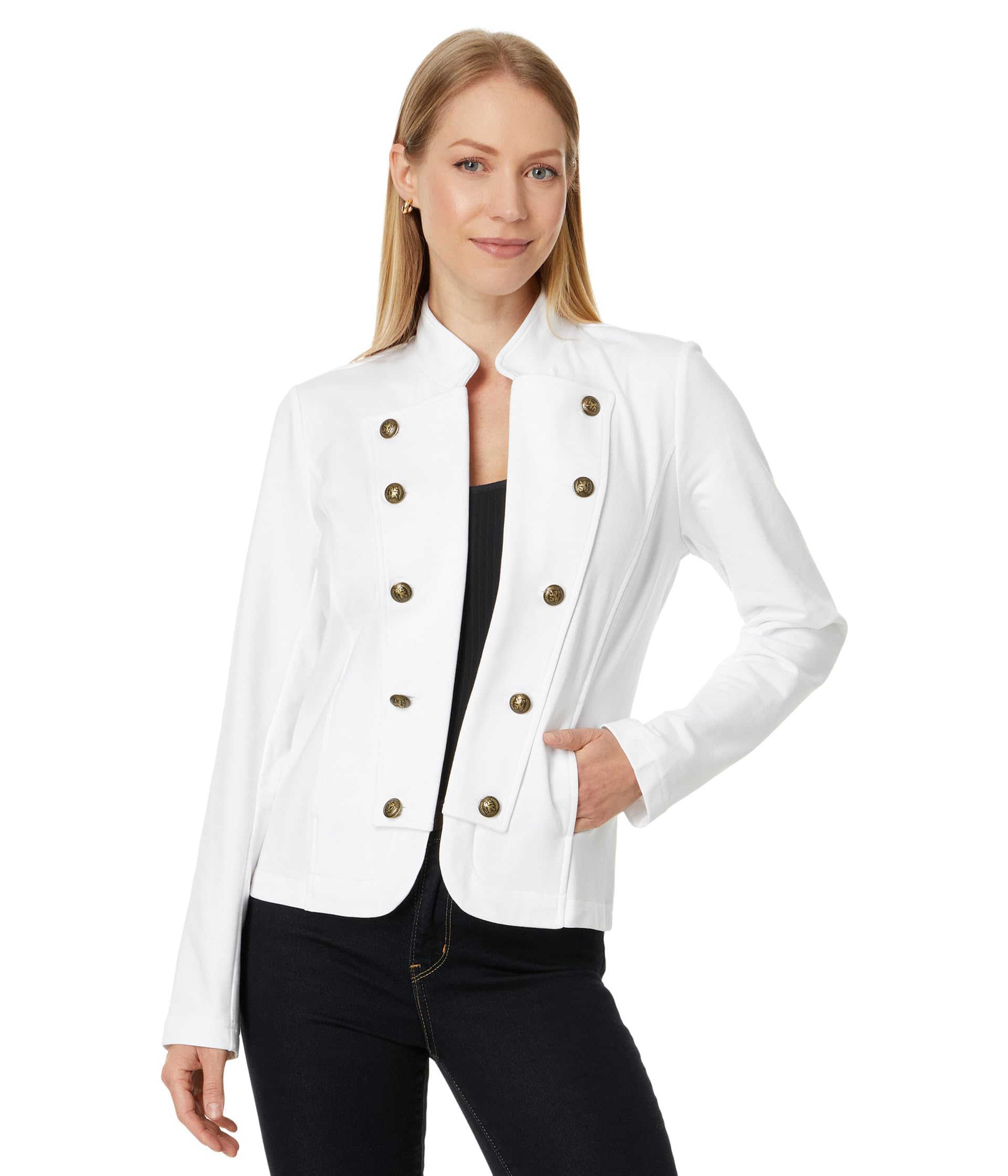 Foto 2 pulgar | Chaqueta Tommy Hilfiger Solid Band Bright White Para Mujer Xl - Venta Internacional.