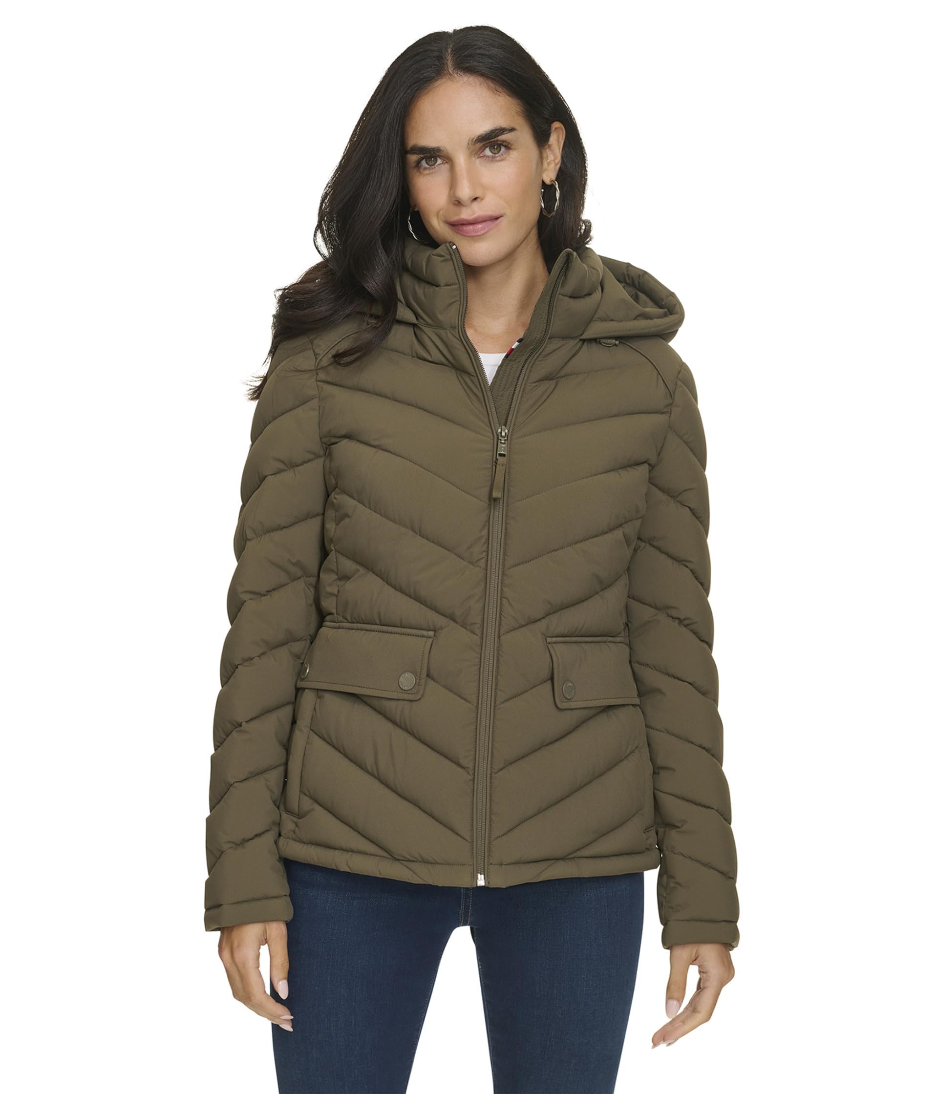 Foto 2 pulgar | Chaqueta Tommy Hilfiger Ligera Con Cremallera Para Mujer - Venta Internacional.