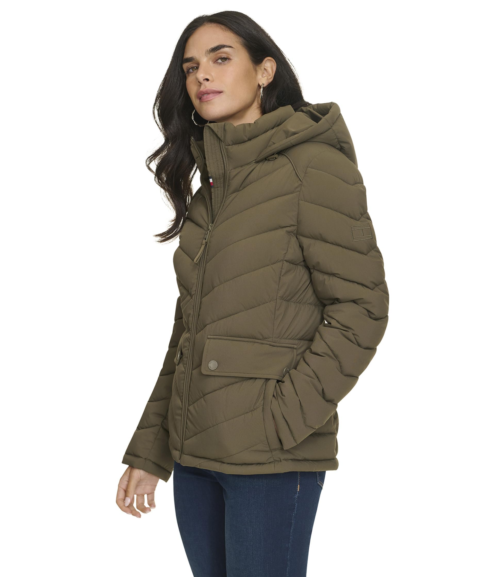 Foto 3 pulgar | Chaqueta Tommy Hilfiger Ligera Con Cremallera Para Mujer - Venta Internacional.