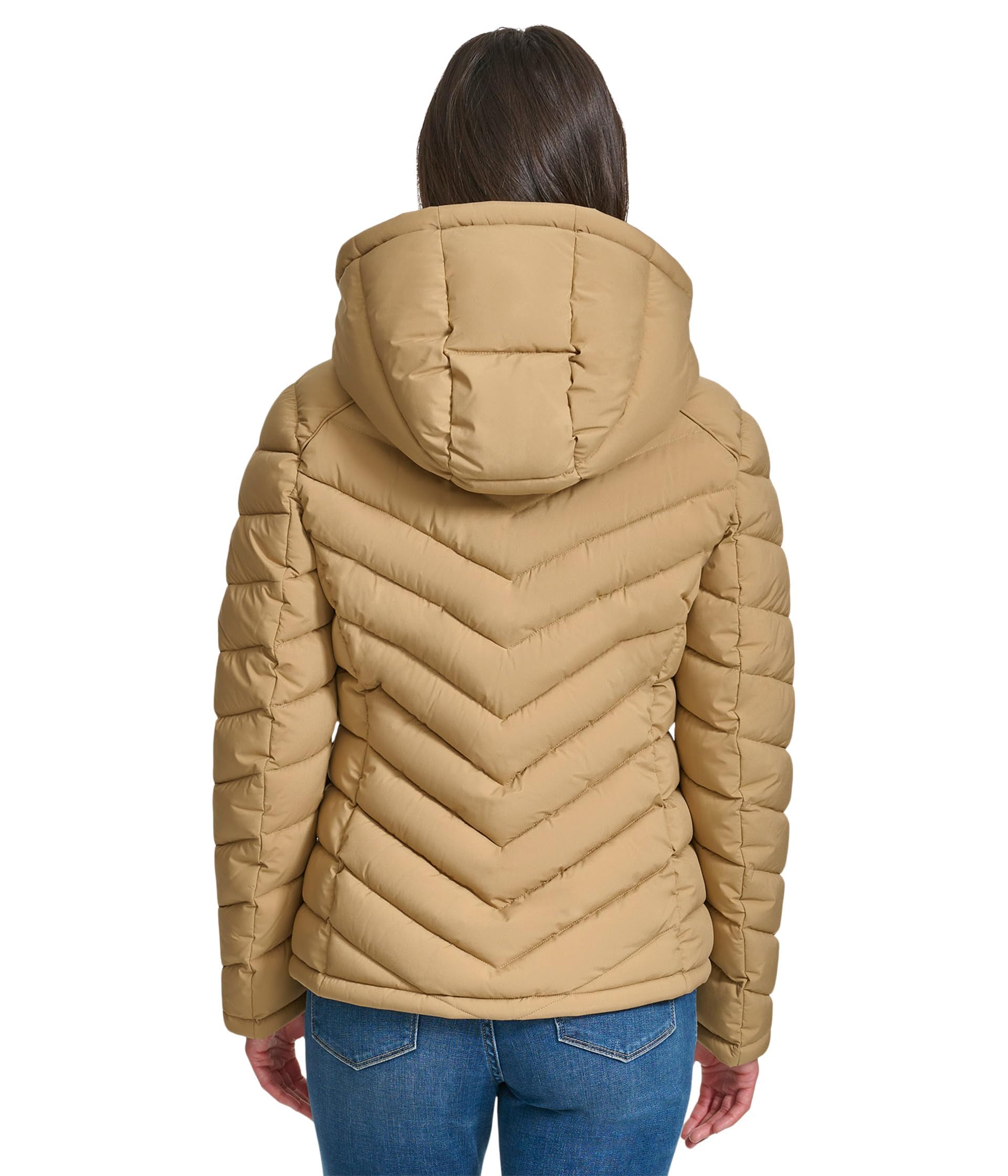 Foto 3 pulgar | Chaqueta Tommy Hilfiger Lightweight Camel Con Cremallera Para Mujer - Venta Internacional.