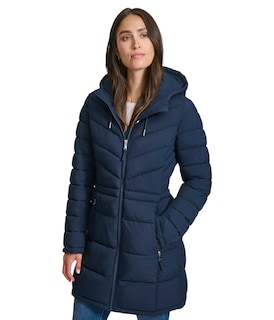 Foto 1 | Chaqueta Tommy Hilfiger 3/4 Azul Marino para Mujer - Venta Internacional