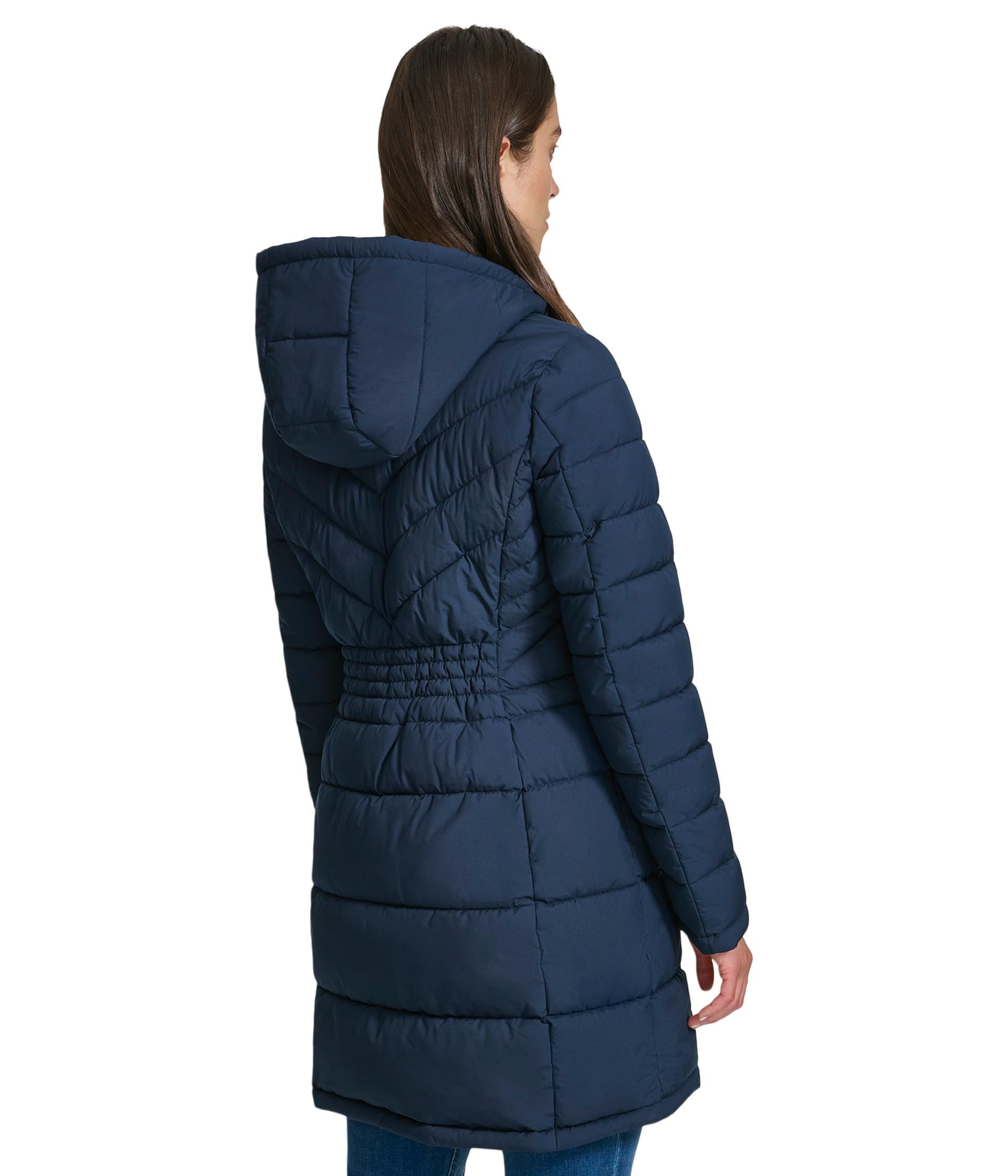 Foto 3 pulgar | Chaqueta Tommy Hilfiger 3/4 Azul Marino para Mujer - Venta Internacional