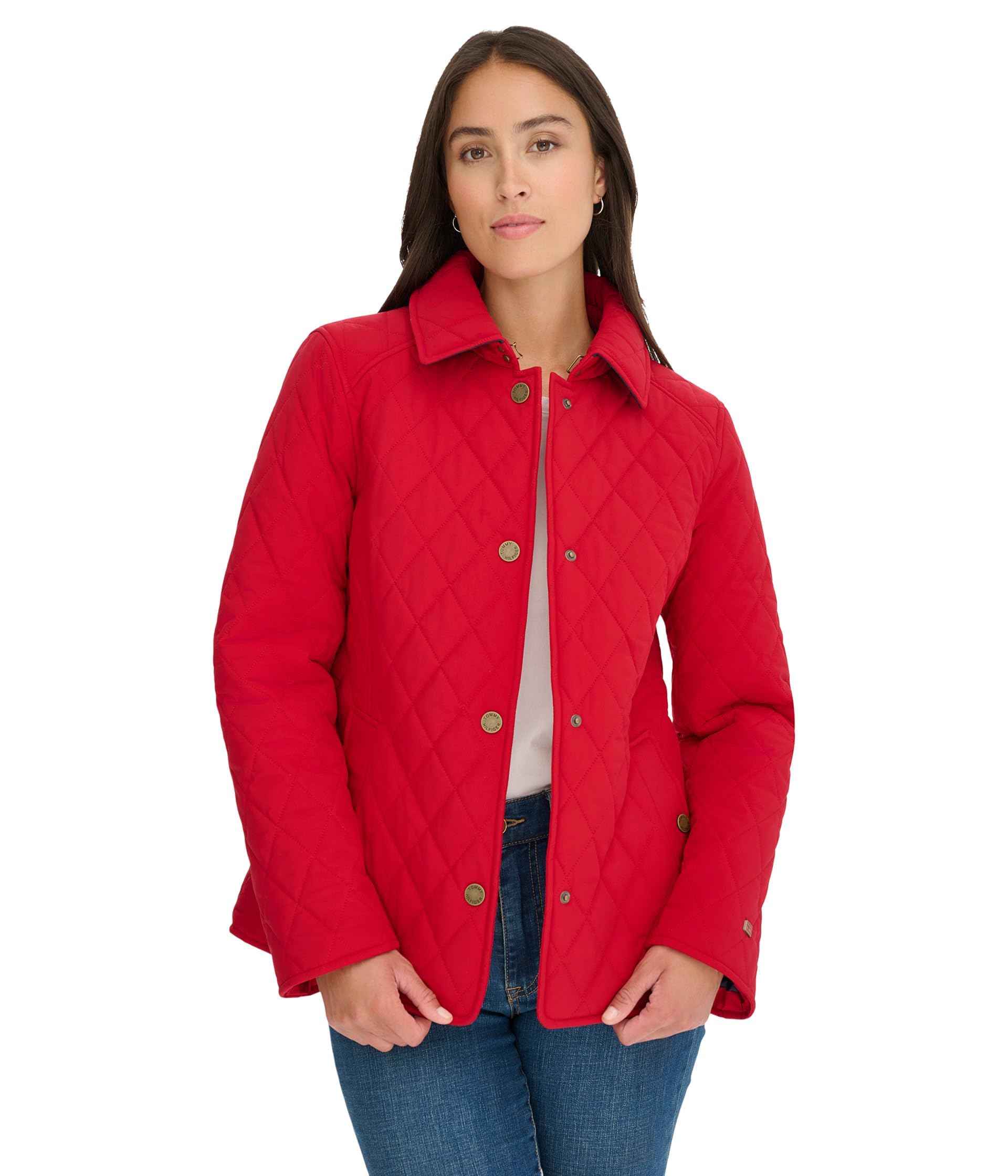 Foto 2 pulgar | Chaqueta Tommy Hilfiger Classic Barn Para Mujer Crimson M - Venta Internacional.
