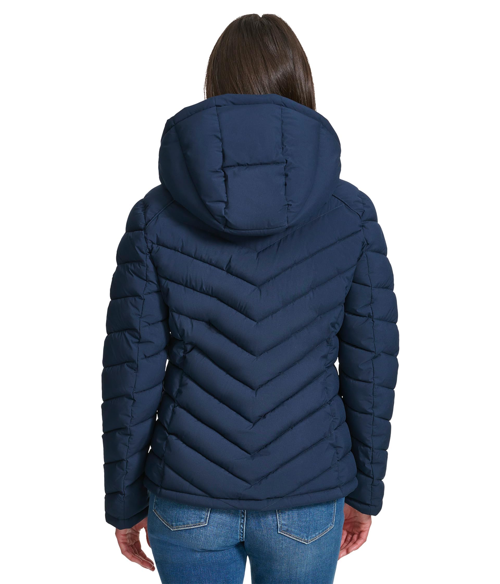 Foto 3 pulgar | Chaqueta Tommy Hilfiger Con Cremallera Ligera Azul Marino Para Mujer - Venta Internacional.
