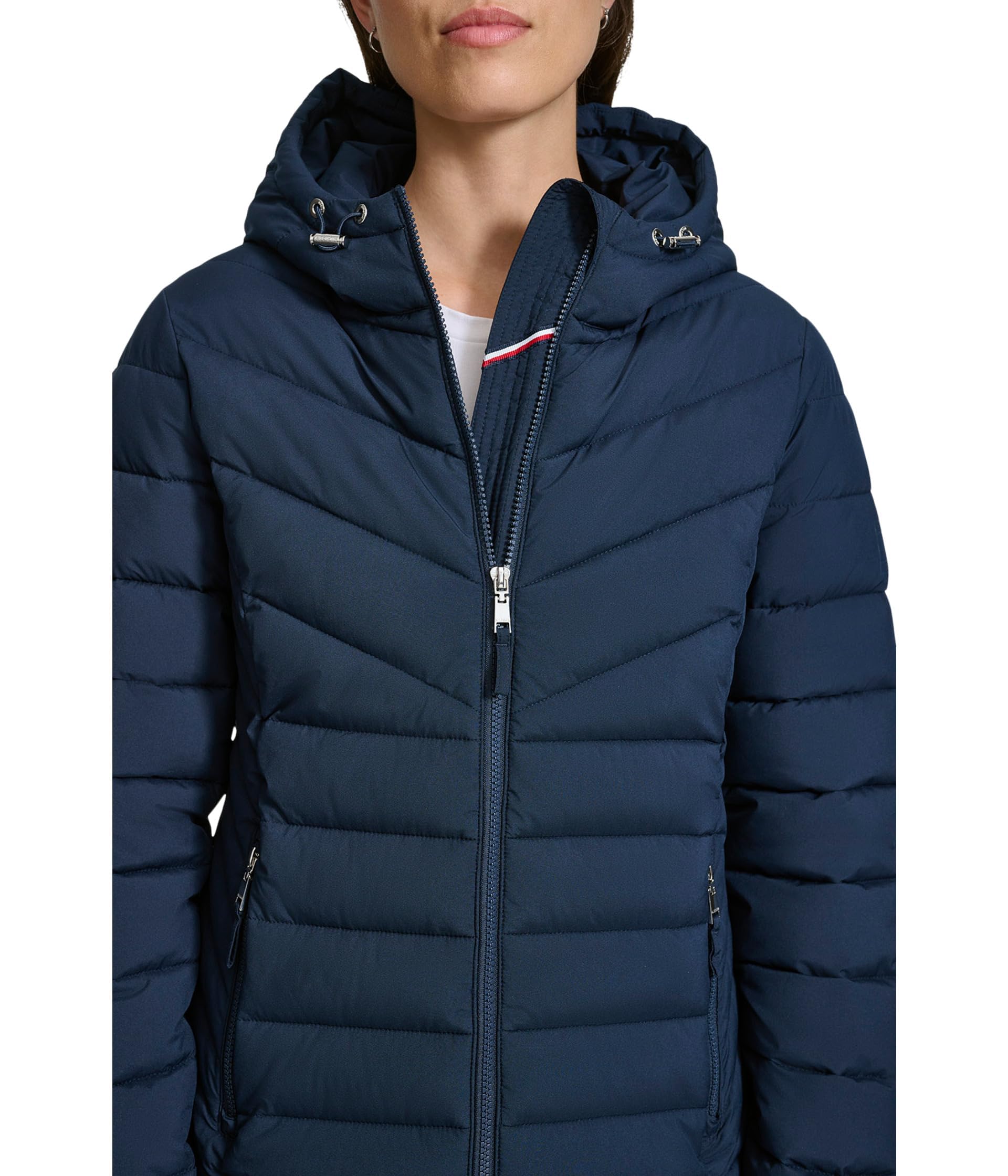 Foto 4 pulgar | Chaqueta Tommy Hilfiger, Ligera, Azul Marino, Con Cremallera, Talla Lg - Venta Internacional.