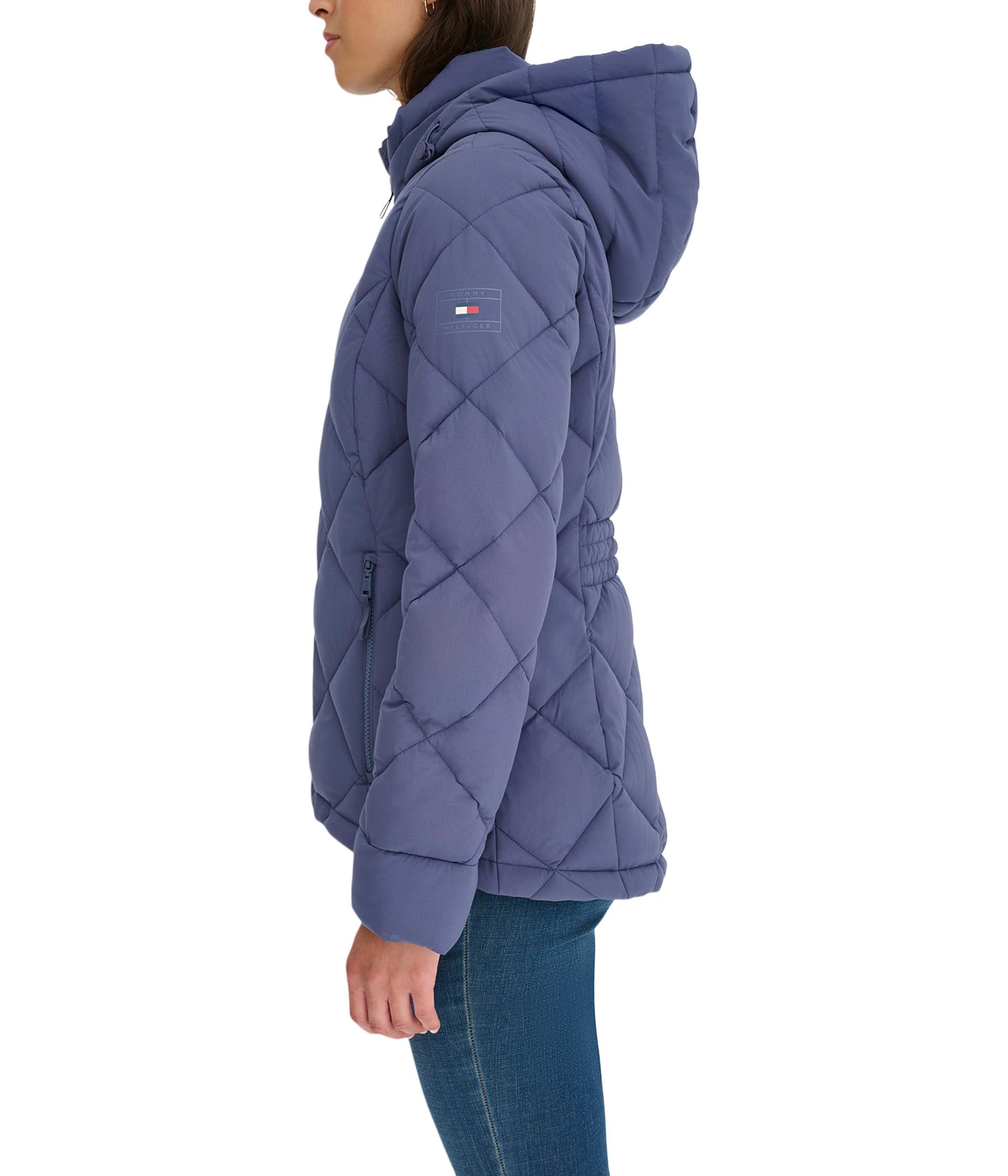 Foto 3 | Chaqueta Tommy Hilfiger Ligera Con Cremallera Azul Corona Para Mujer - Venta Internacional.