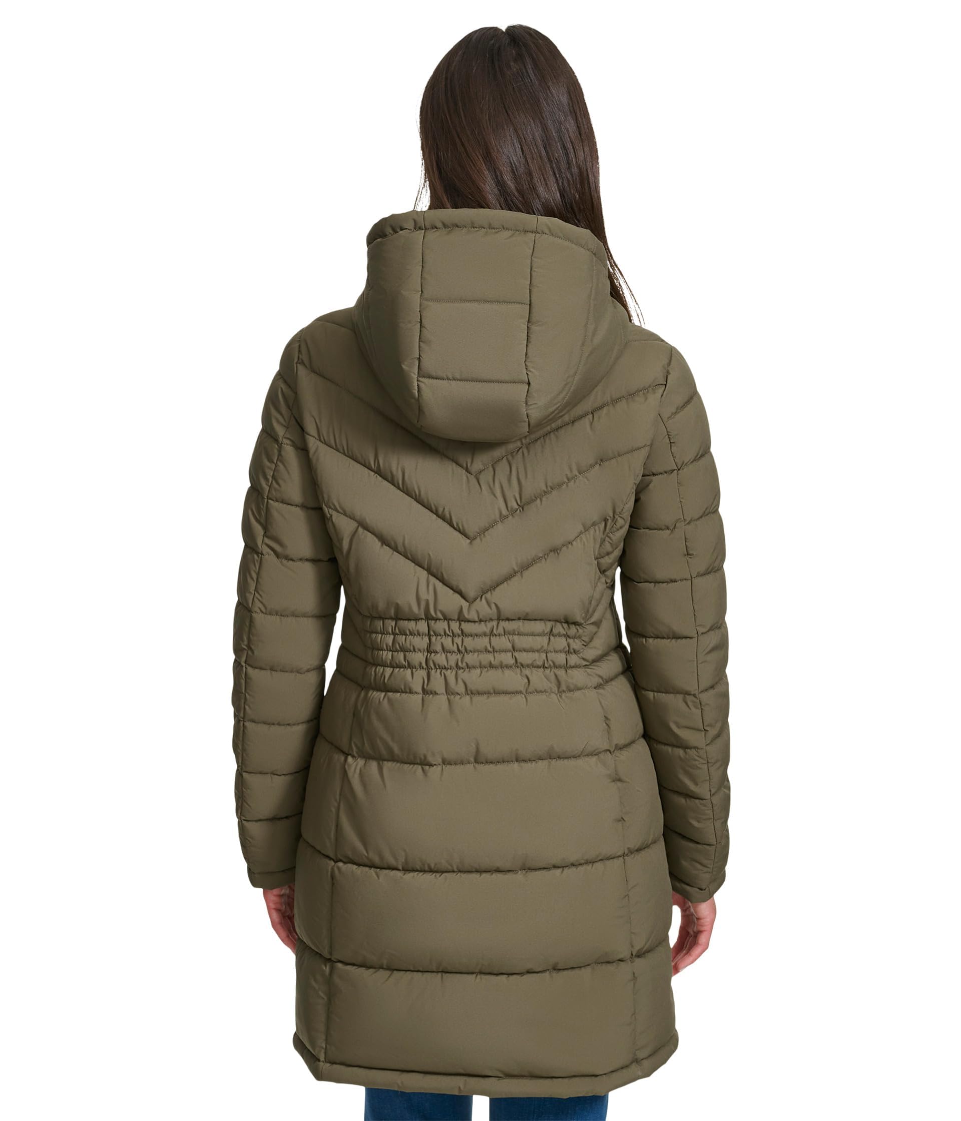 Foto 3 pulgar | Chaqueta Tommy Hilfiger Para Mujer, 3/4, Ligera, Con Cremallera, De Enebro - Venta Internacional.