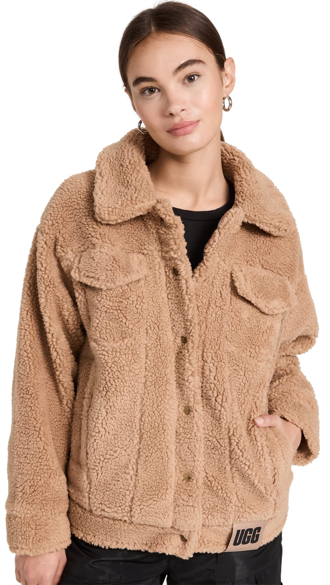 Foto 1 | Chaqueta Ugg Frankie Sherpa Trucker Para Mujer Camel - Xl - Venta Internacional.