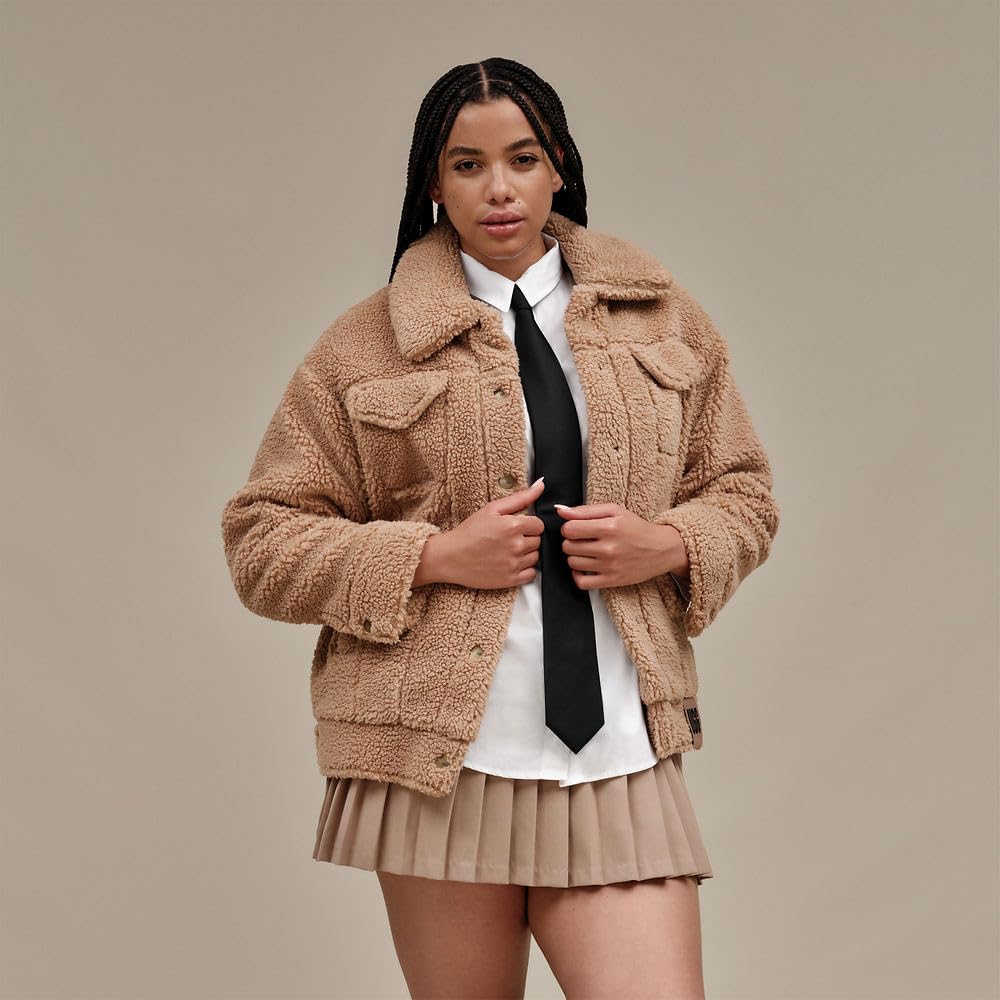 Foto 2 | Chaqueta Ugg Frankie Sherpa Trucker Para Mujer Camel - Xl - Venta Internacional.