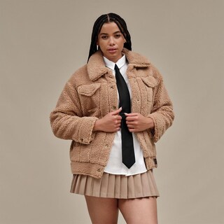 Foto 2 | Chaqueta Ugg Frankie Sherpa Trucker Para Mujer Camel - Xl - Venta Internacional.