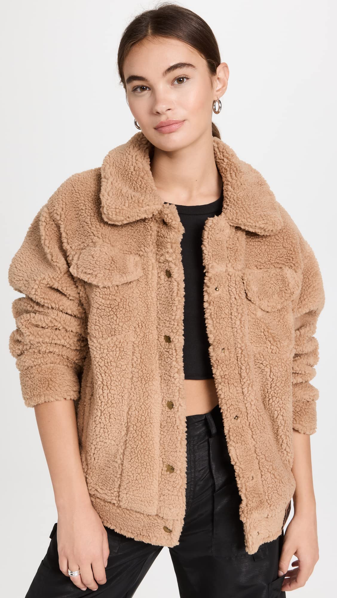 Foto 3 | Chaqueta Ugg Frankie Sherpa Trucker Para Mujer Camel - Xl - Venta Internacional.
