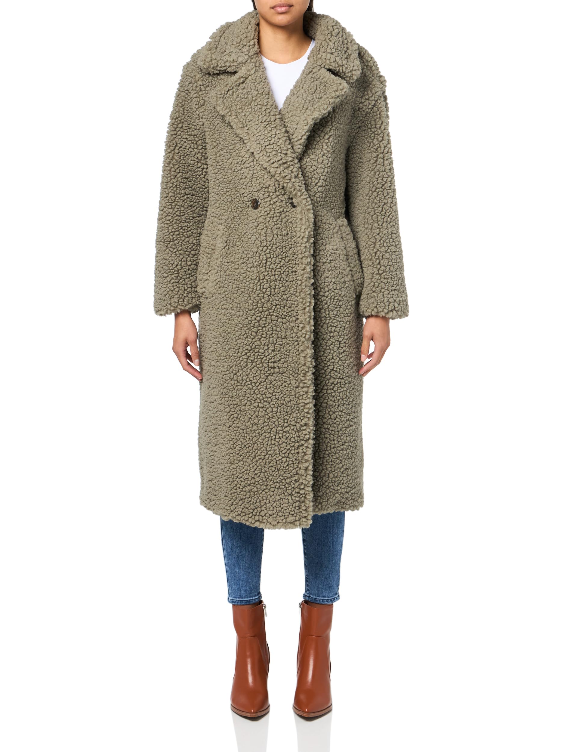 Foto 2 pulgar | Abrigo Ugg Gertrude Long Teddy Para Mujer, Color Verde Musgo - Venta Internacional.