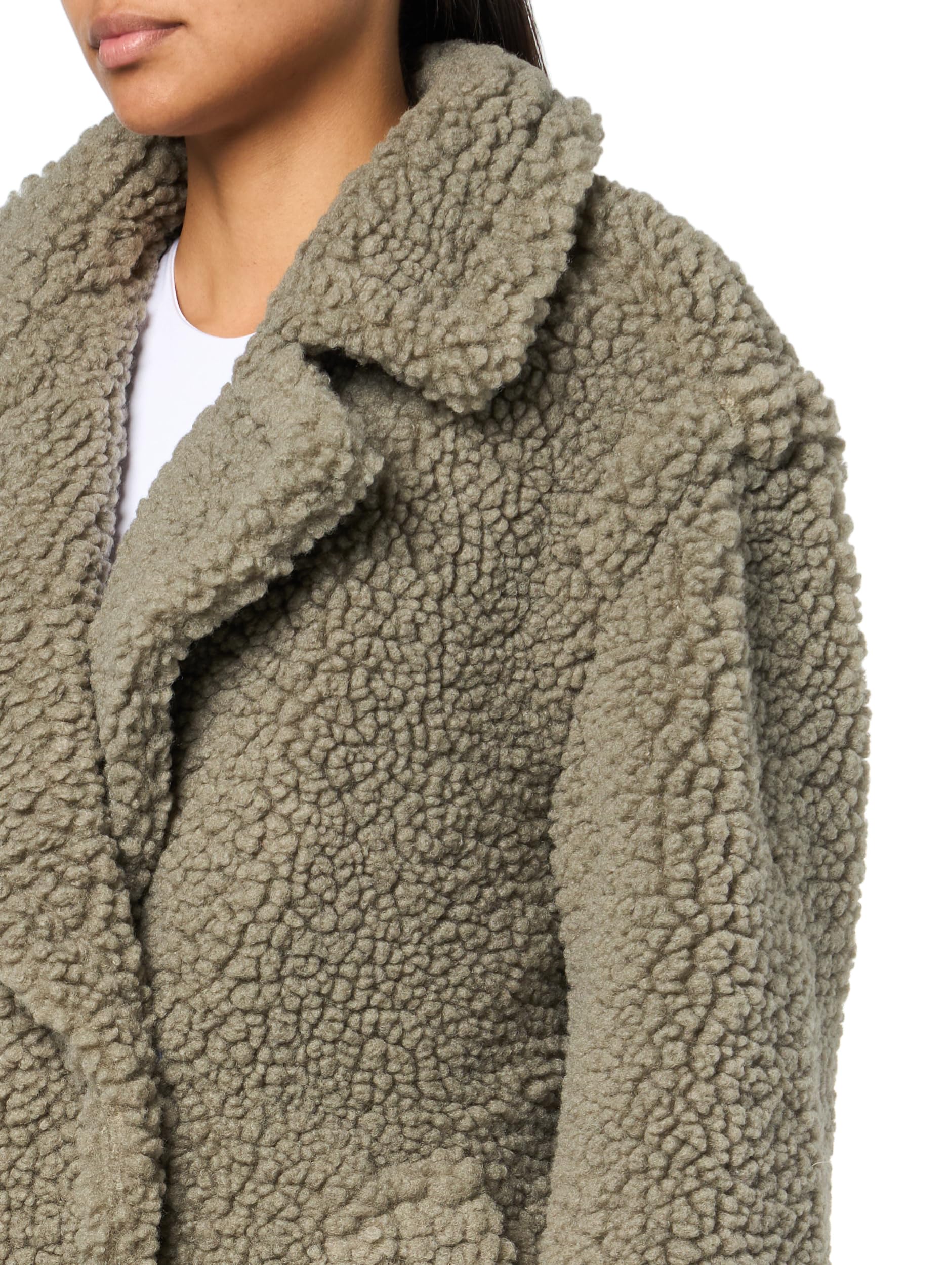 Foto 4 pulgar | Abrigo Ugg Gertrude Long Teddy Para Mujer, Color Verde Musgo - Venta Internacional.