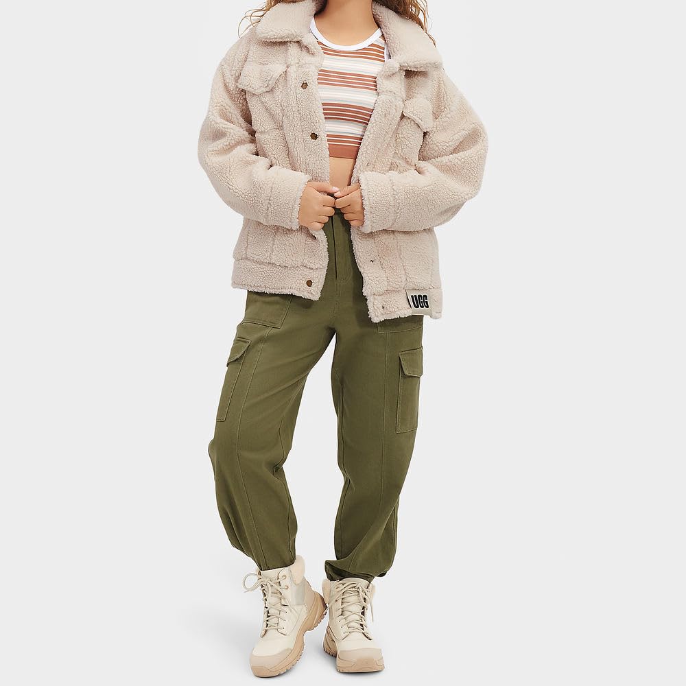 Foto 5 pulgar | Chaqueta Ugg Frankie Sherpa Trucker Para Mujer, Talla M, Natural - Venta Internacional.