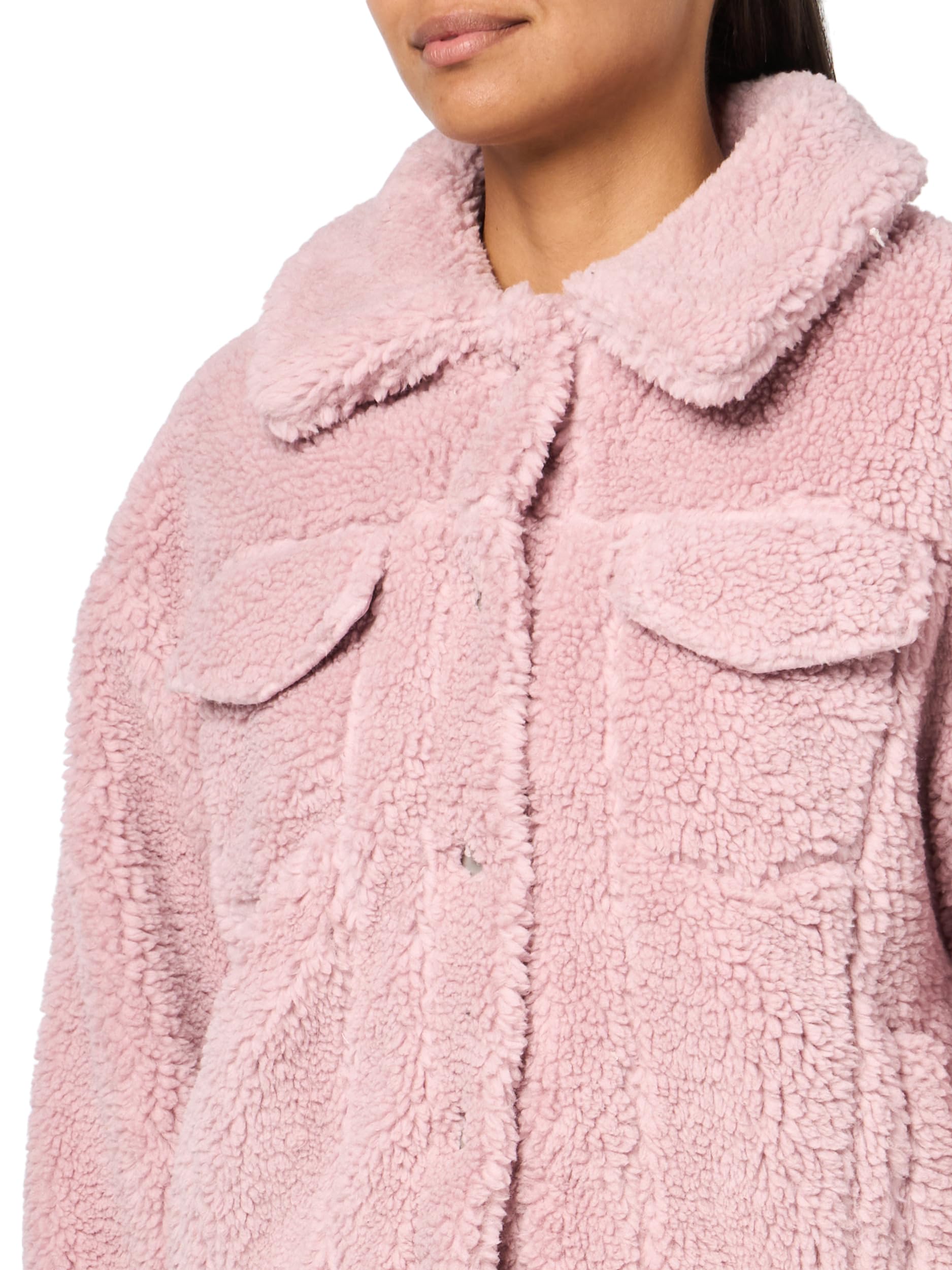 Foto 4 pulgar | Chaqueta Ugg Frankie Sherpa Trucker Para Mujer, Color Rosa Ceniza - Venta Internacional.