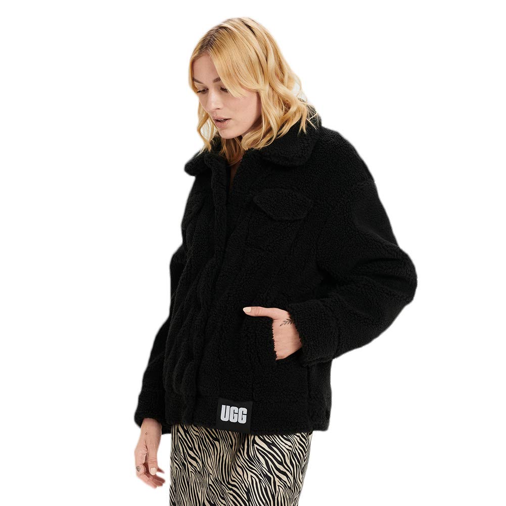 Foto 2 pulgar | Chaqueta Ugg Frankie Sherpa Trucker Para Mujer Negra Xs - Venta Internacional.
