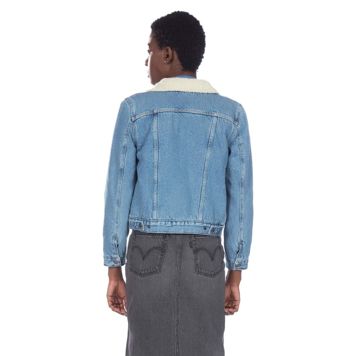 Foto 4 pulgar | Chaqueta Levi's Original Sherpa Trucker Para Mujer Divided Blue - Venta Internacional.