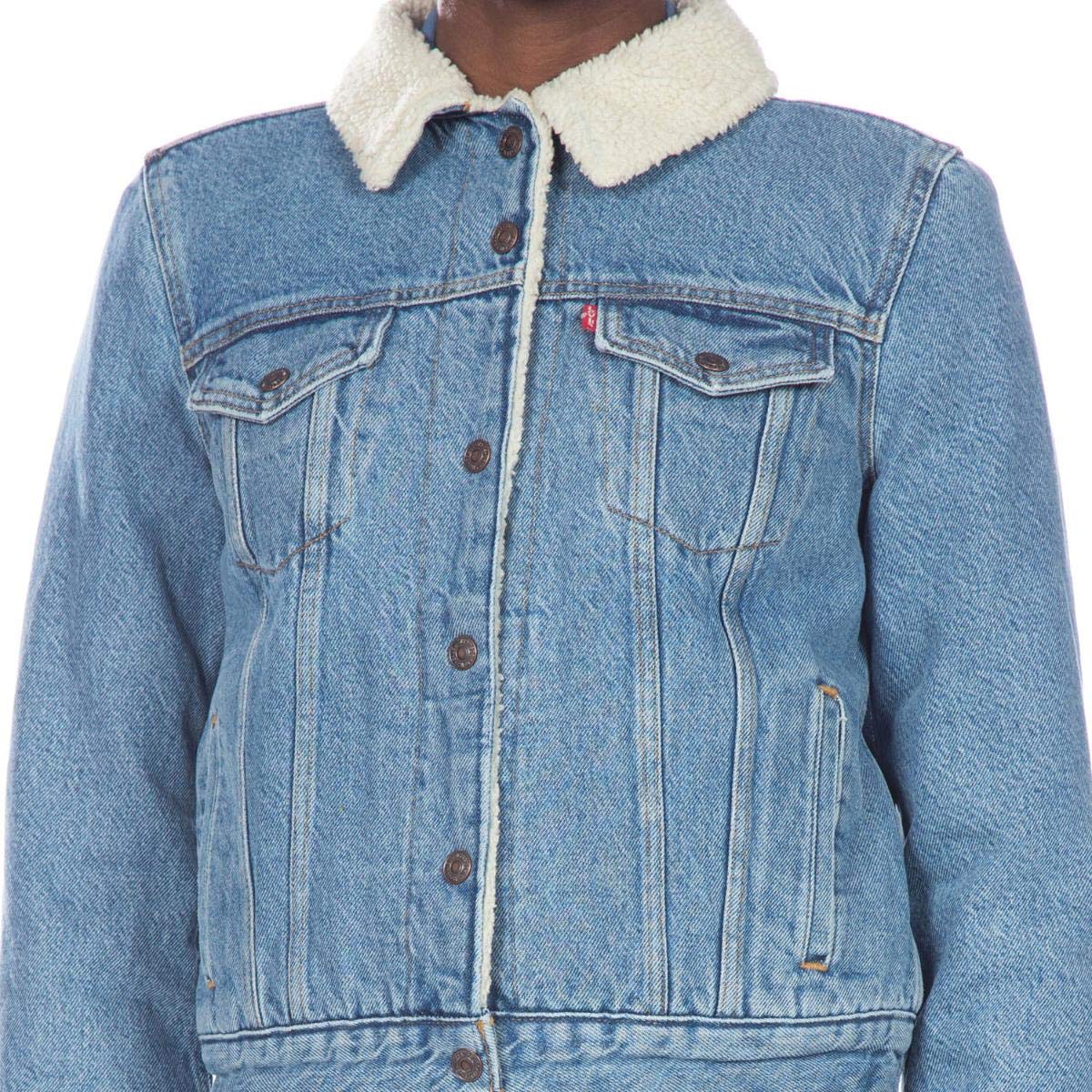 Foto 5 pulgar | Chaqueta Levi's Original Sherpa Trucker Para Mujer Divided Blue - Venta Internacional.