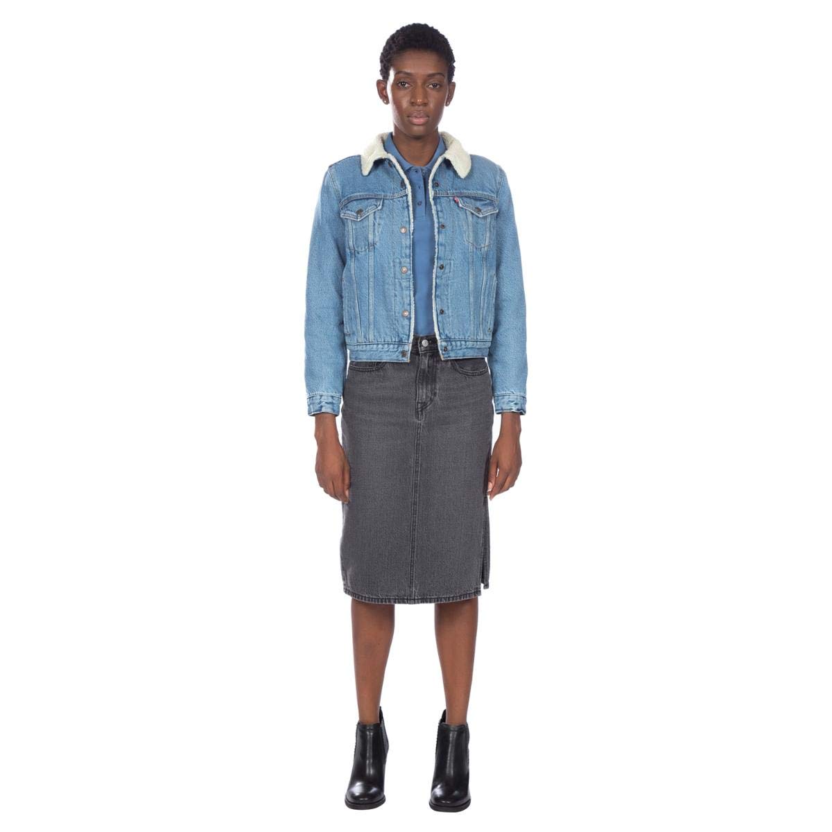 Foto 6 pulgar | Chaqueta Levi's Original Sherpa Trucker Para Mujer Divided Blue - Venta Internacional.