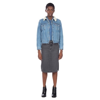 Foto 5 | Chaqueta Levi's Original Sherpa Trucker Para Mujer Divided Blue - Venta Internacional.