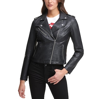 Foto 2 | Chaqueta Levi's De Piel Sintética Moto Para Mujer Classic Black Xl - Venta Internacional.
