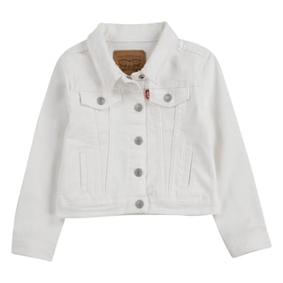 Foto 1 | Chaqueta Levi's Denim Trucker Blanca Para Niñas Talla M - Venta Internacional.
