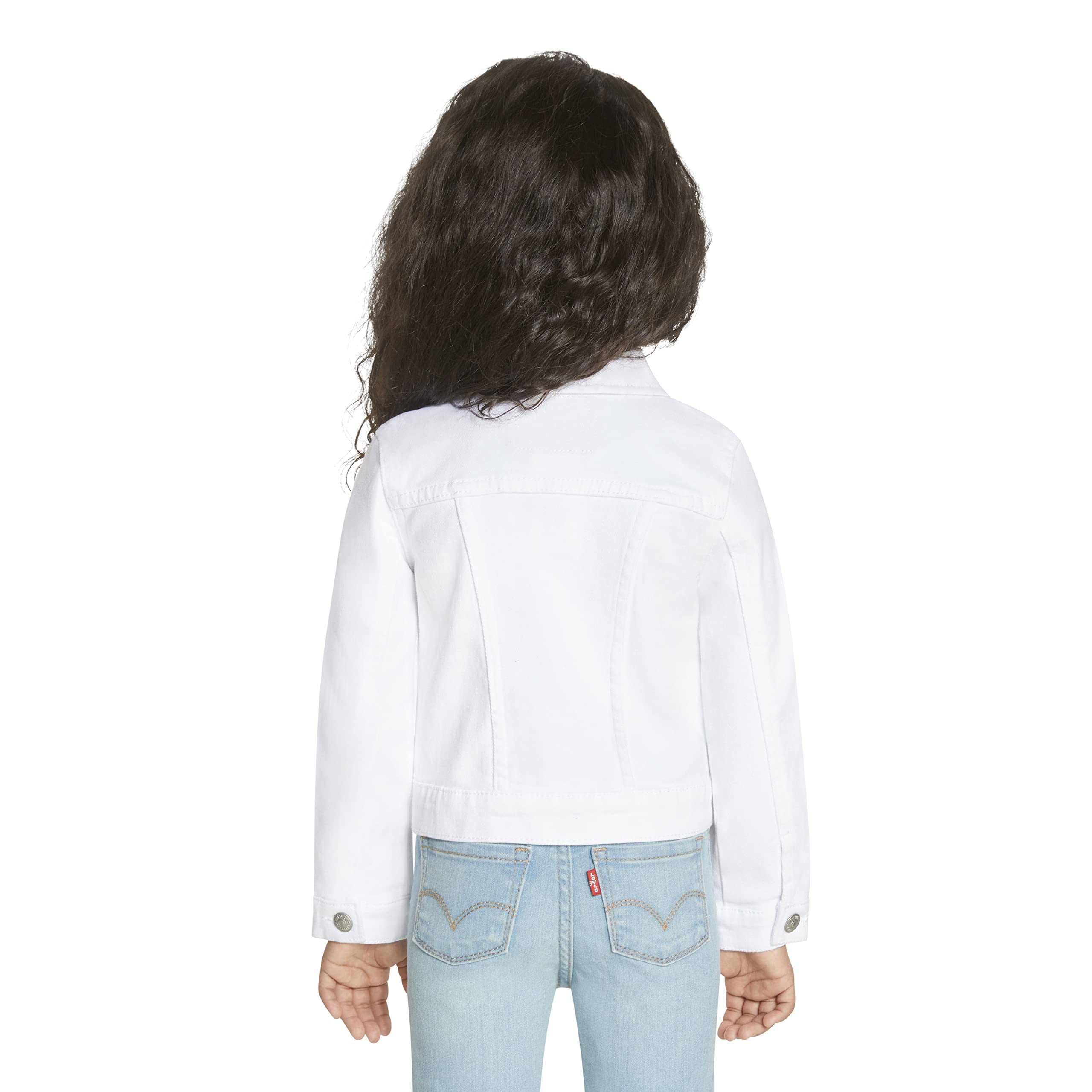 Foto 4 pulgar | Chaqueta Levi's Denim Trucker Blanca Para Niñas Talla M - Venta Internacional.