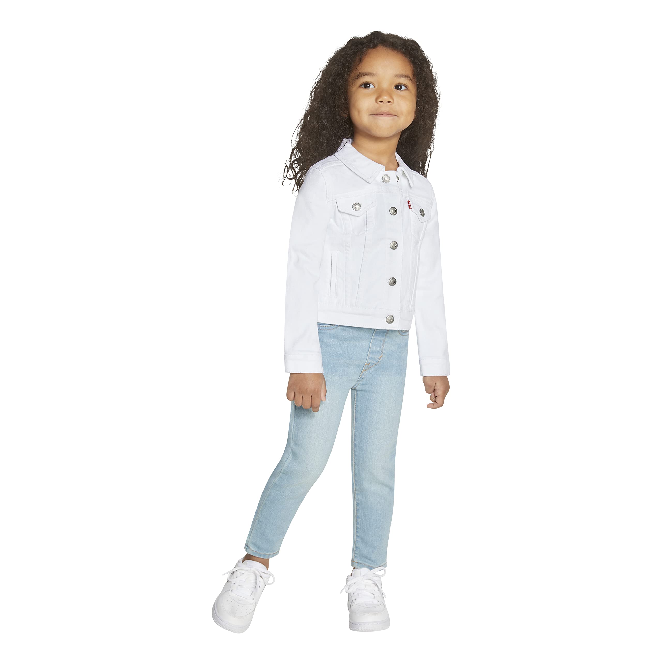 Foto 5 pulgar | Chaqueta Levi's Denim Trucker Blanca Para Niñas Talla M - Venta Internacional.