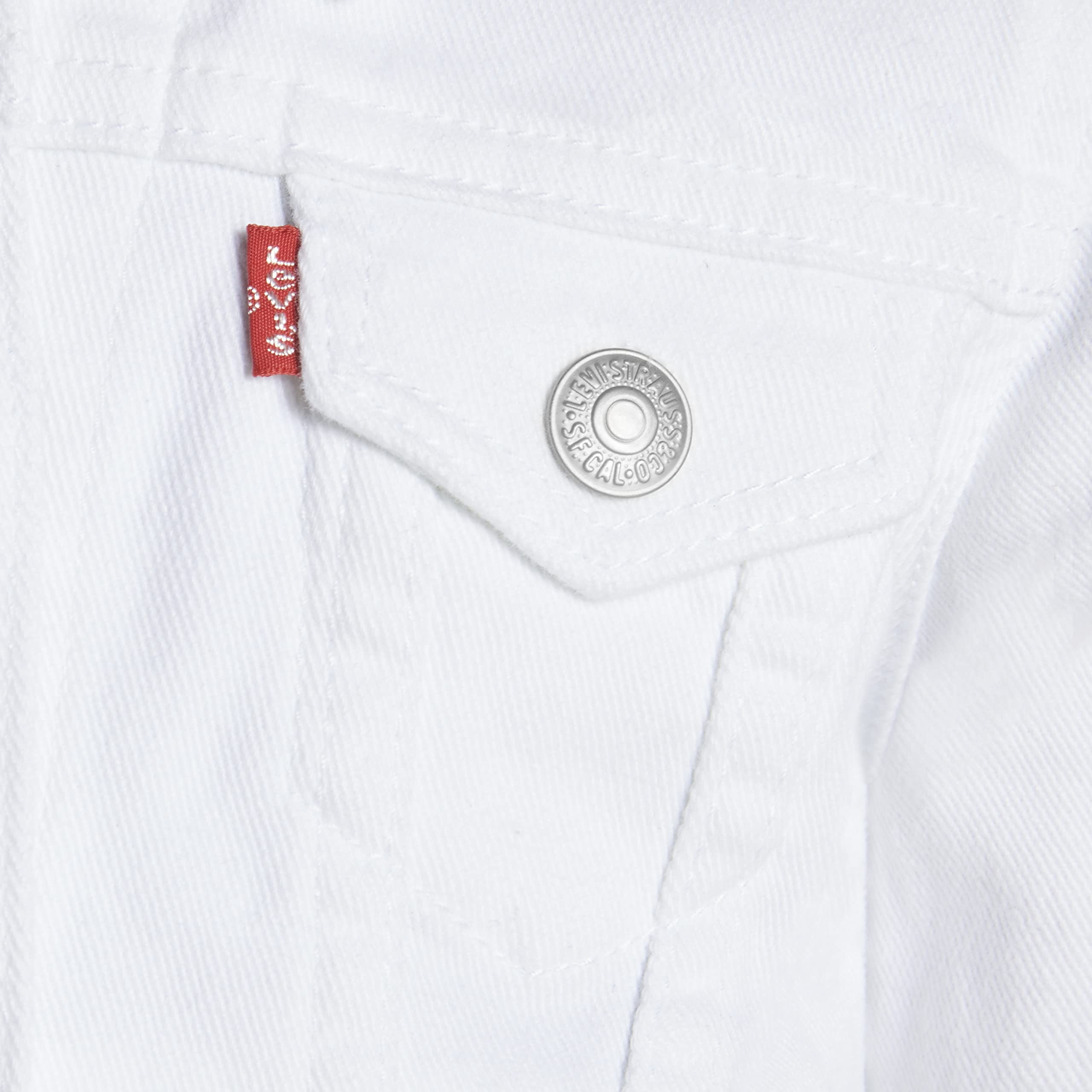 Foto 6 pulgar | Chaqueta Levi's Denim Trucker Blanca Para Niñas Talla M - Venta Internacional.