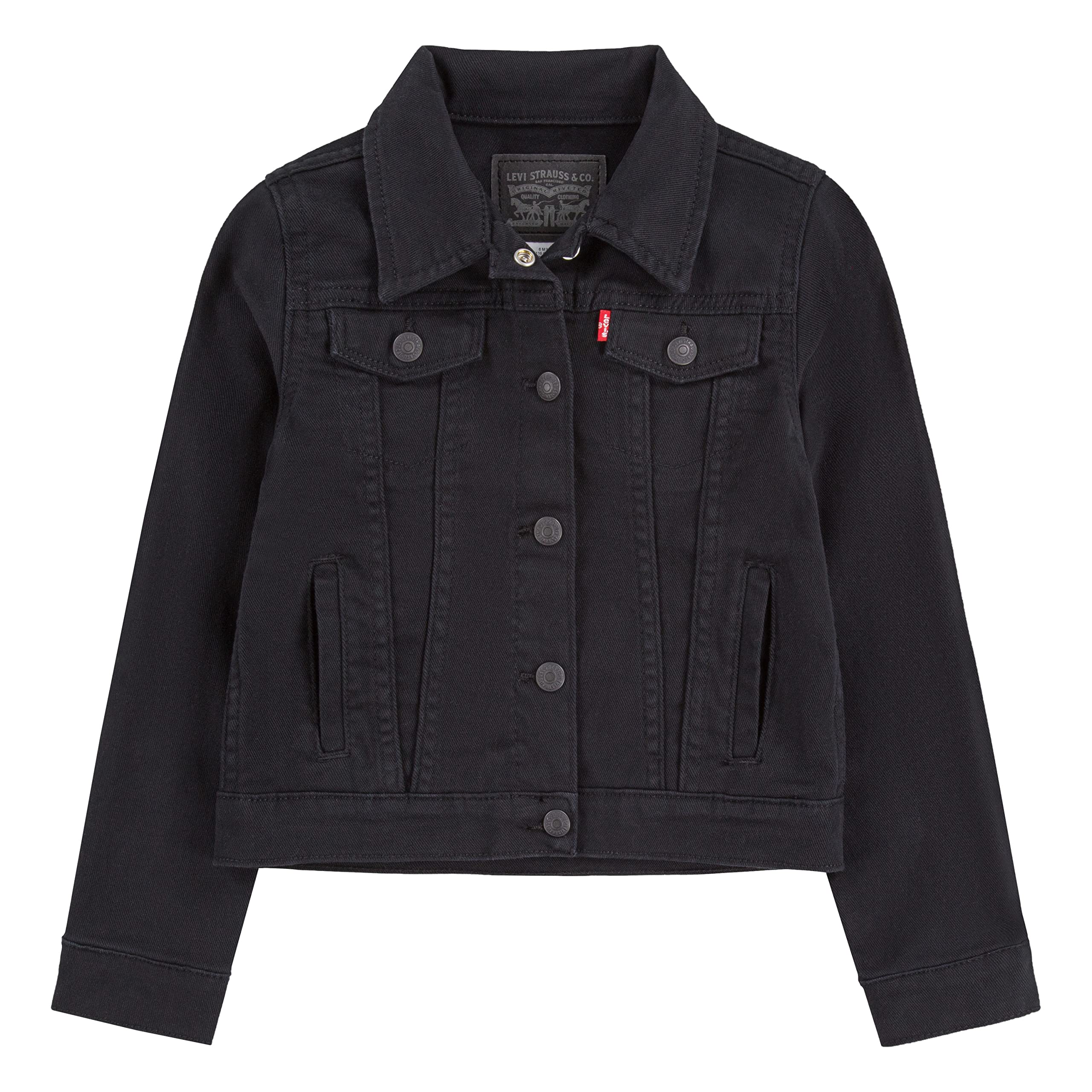 Foto 2 pulgar | Chaqueta Levi's Denim Trucker Para Niñas, Color Negro, Talla Xl - Venta Internacional.