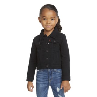 Foto 2 | Chaqueta Levi's Denim Trucker Para Niñas, Color Negro, Talla Xl - Venta Internacional.