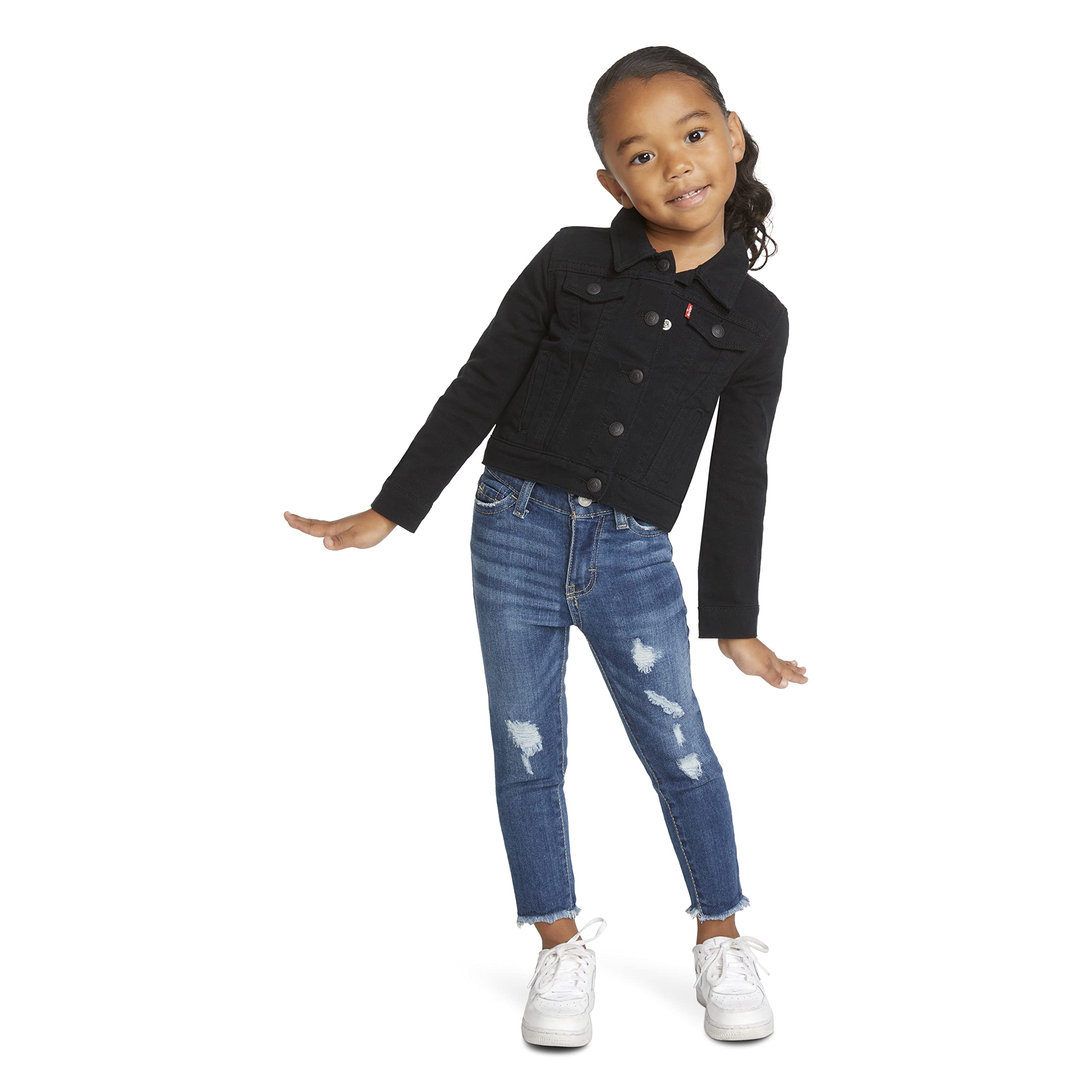 Foto 5 pulgar | Chaqueta Levi's Denim Trucker Para Niñas, Color Negro, Talla Xl - Venta Internacional.