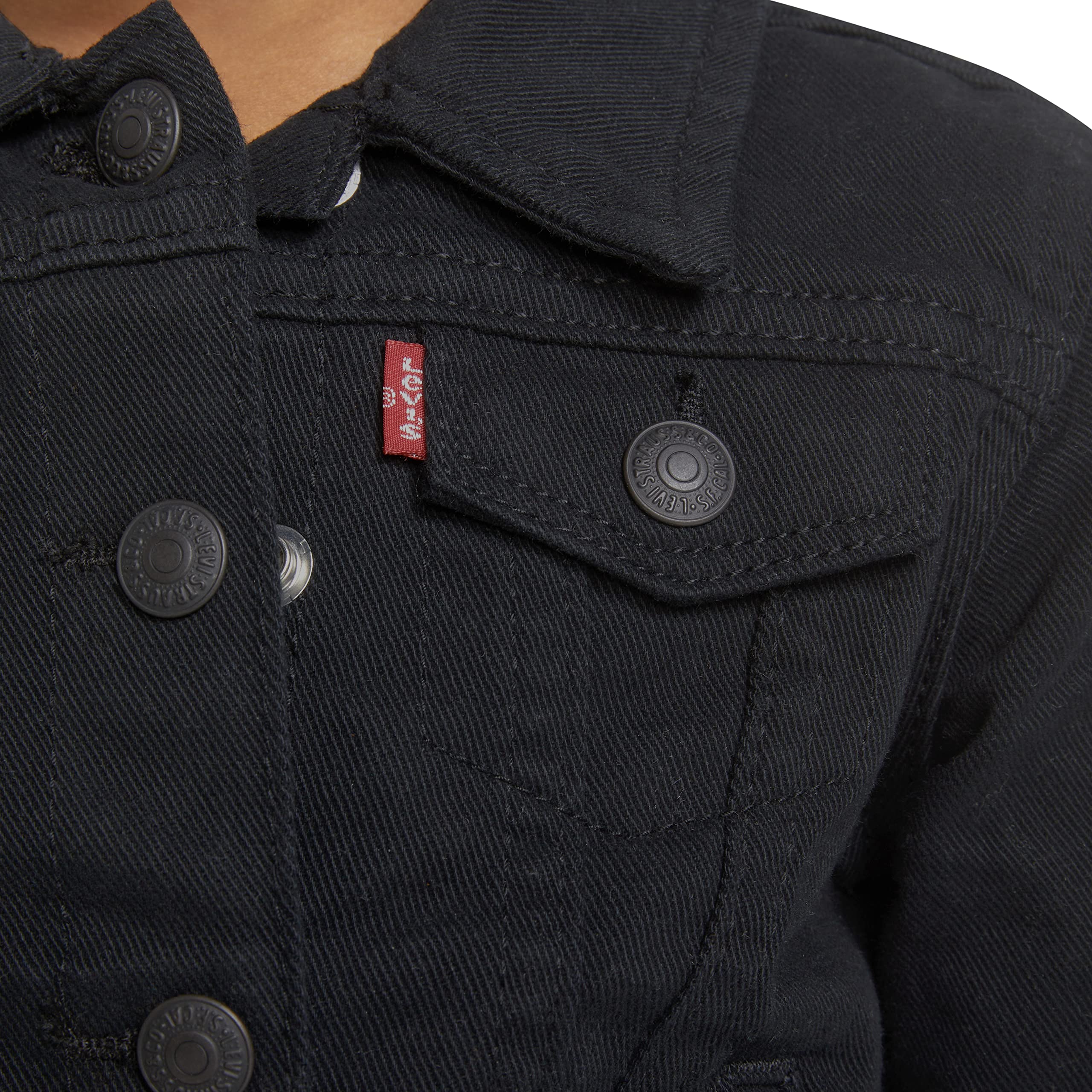 Foto 6 pulgar | Chaqueta Levi's Denim Trucker Para Niñas, Color Negro, Talla Xl - Venta Internacional.