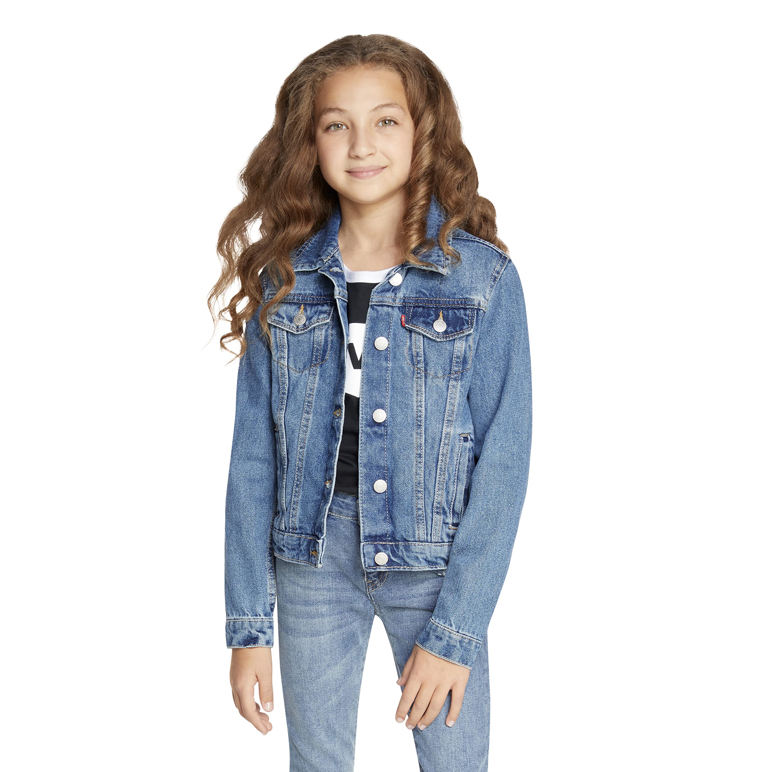 Foto 3 pulgar | Chaqueta Levi's Denim Trucker Para Niñas Bristol Talla M - Venta Internacional.