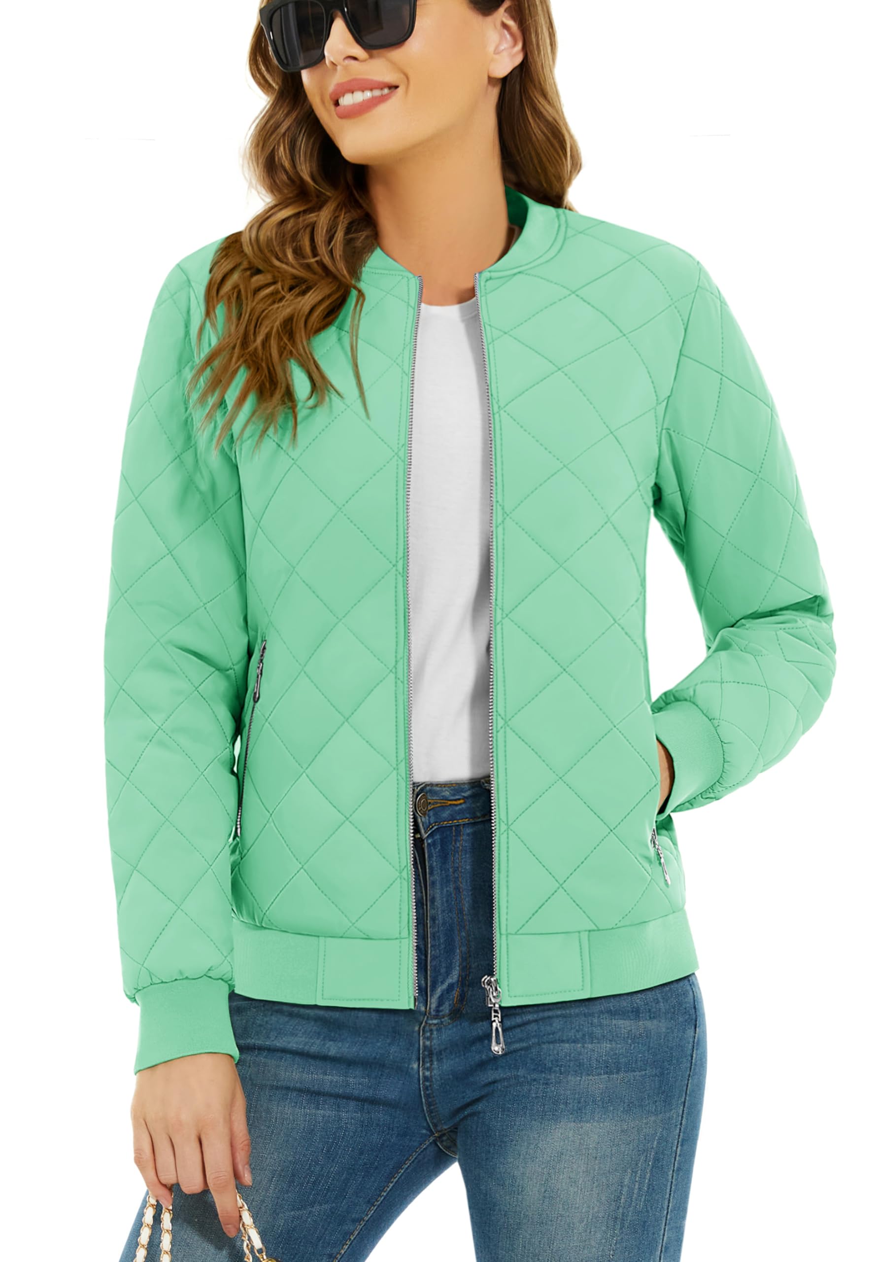 Foto 2 pulgar | Chaqueta Tacvasen Para Mujer, Acolchada, De Invierno, Color Verde Ligero, Talla L - Venta Internacional.