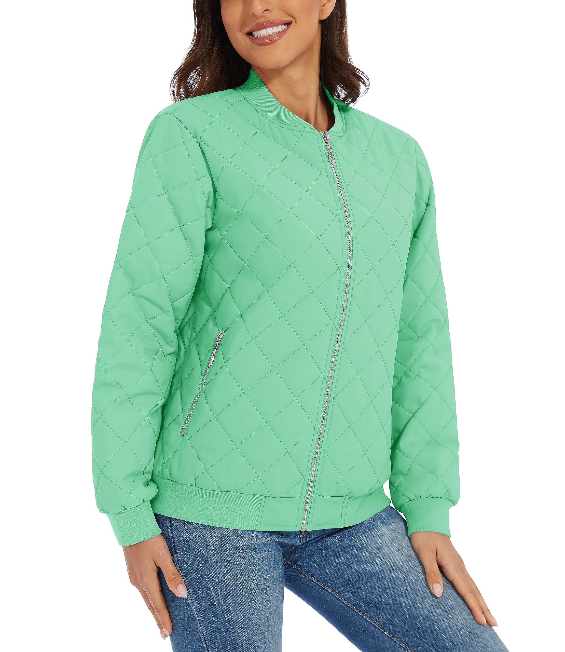 Foto 4 | Chaqueta Tacvasen Para Mujer, Acolchada, De Invierno, Color Verde Ligero, Talla L - Venta Internacional.